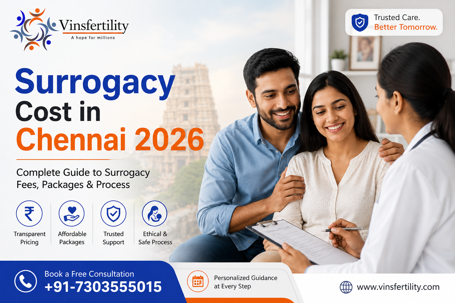 Surrogacy Cost in Chennai 2026 | Best Rates | Vinsfertility